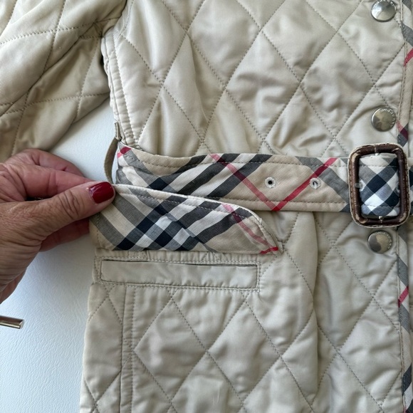 Baby kid Vest jacket 10T beige Burberry lightly fleeced - Picture 3 of 4